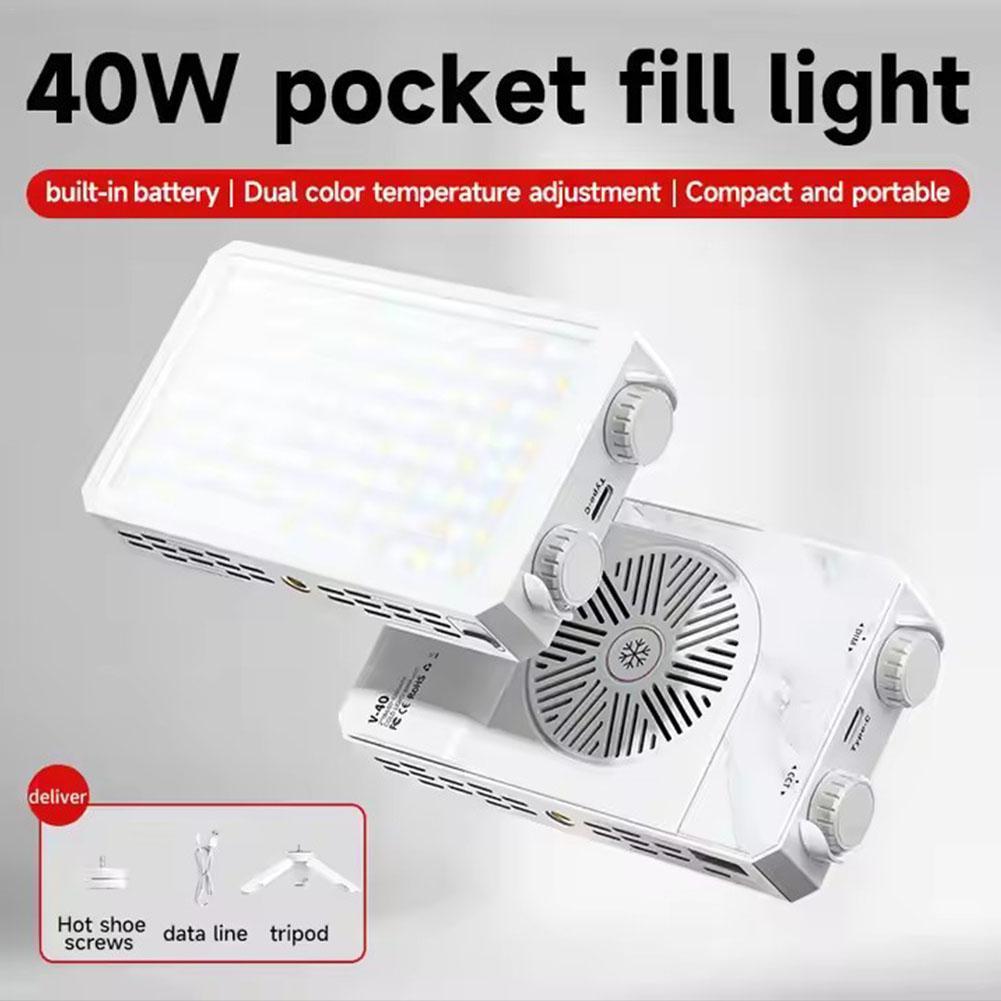Photography Videos Free - Anpassbare 40W LED-Kameralampe 2500K-9000K Bi-Color 3000mAh